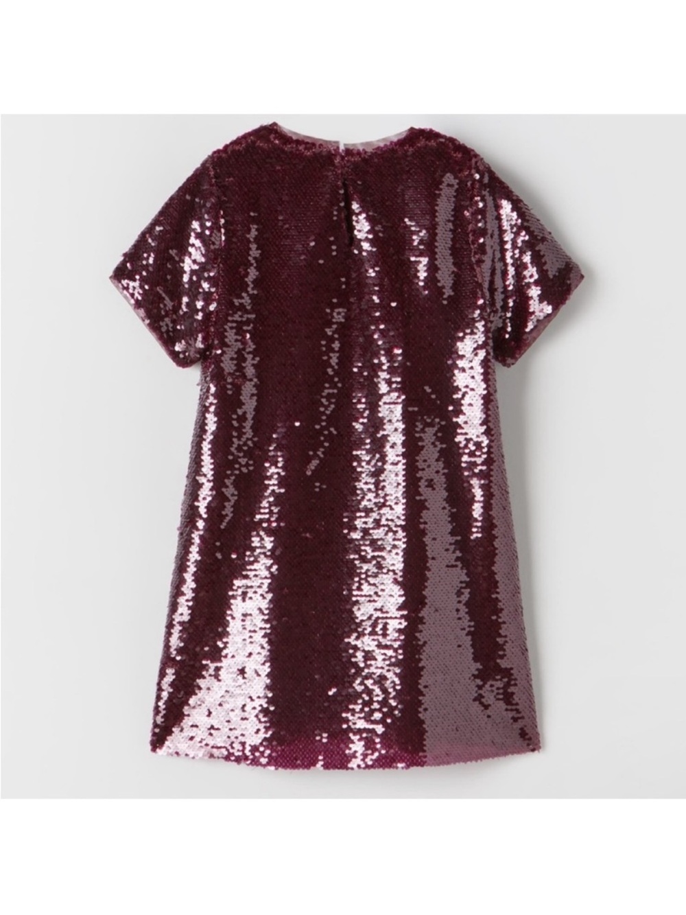 New ZARA Burgundy Sequin Shift Dress